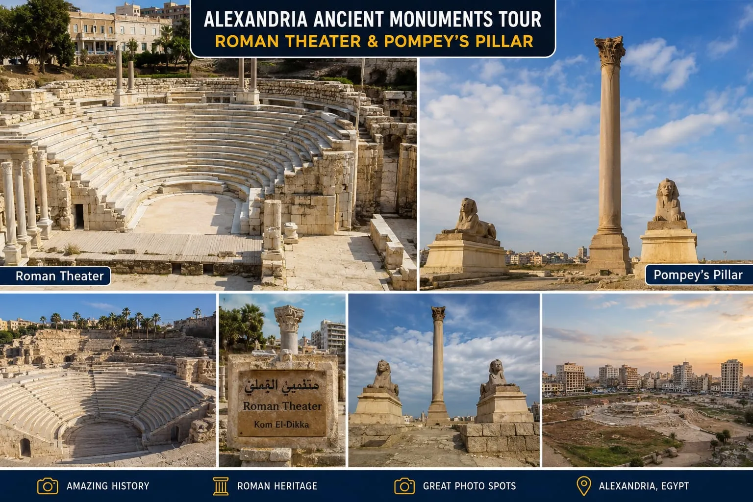 Alexandria ancient monument tour